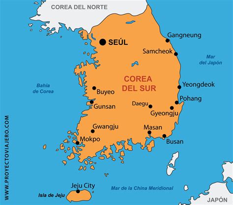 Mapas de Corea del Sur