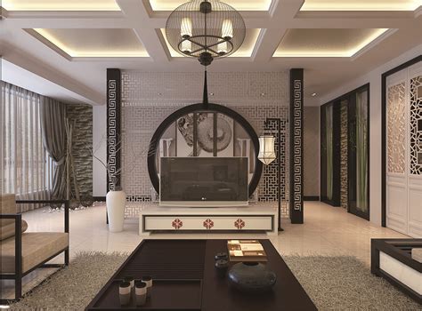 中式古典三居室98平米10万-财富中心装修案例-北京房天下家居装修网