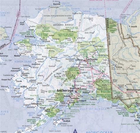 Detailed roads map of Alaska. Map of Alaska with cities and highways ...