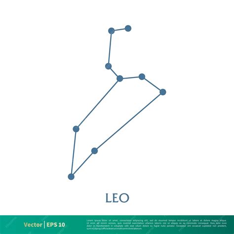 Premium Vector | Leo constellation star icon vector logo template ...