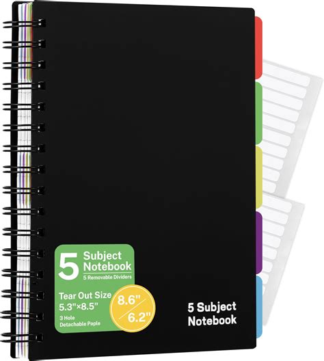 Five Star Advance Spiral Notebook 5-Subject College Ruled at Keith ...