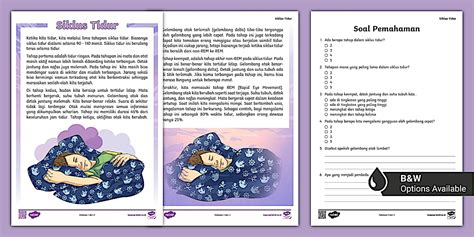 Teks Informasi Kelas 4 Bahasa Indonesia: Siklus Tidur