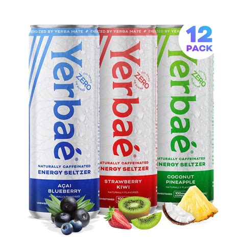 Amazon.com : Yerbae Energy Seltzer - Variety Tropical Pack, 0 Sugar, 0 ...