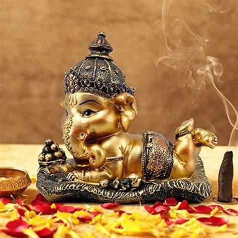 Buy TIED RIBBONS Ganesha Idol Statue Showpiece Figurine (Resin, Multi ...