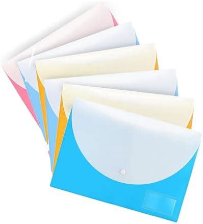 Shuban 6 Pcs Double Pocket Document Folder Letter Fs Size File ...