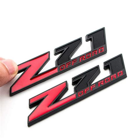 Black Red Coated Metal Z71 Off Road Emblem Badge 3D Decal Nameplate ...