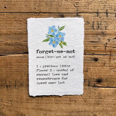 forget-me-not flower definition print on handmade paper– Alison Rose ...