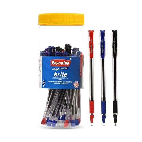 Reynolds BRITE BP 25 CT JAR - 15 BLUE, 5 BLACK & 5 RED I Lightweight ...