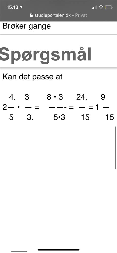 Brøker gange - Matematik - Studieportalen.dk