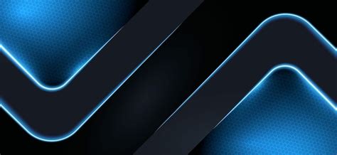 Blue lights and geometric shape overlaping hexagon mesh pattern | Free ...