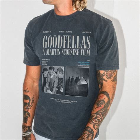 Goodfellas Movie T-shirt, Retro Martin Scorcese Gangster Mafia Film ...