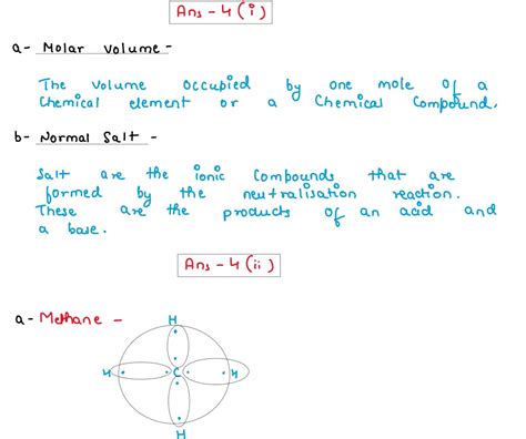 (i) Define the following terms: (a) Molar volume (b) Normal salt (ii ...