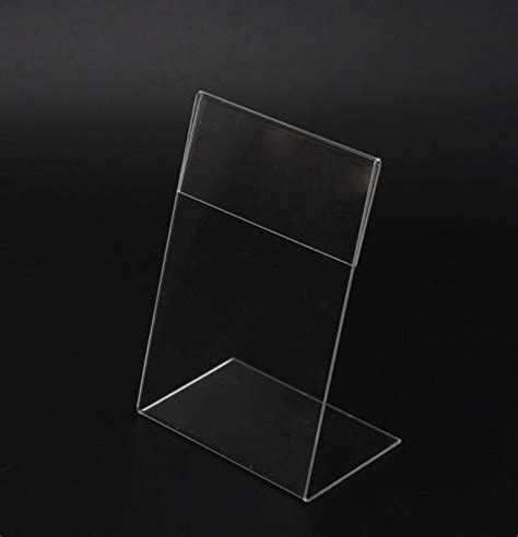 20Pcs 9cmx6cm Acrylic Sign Display Label Price Name Card Tag Holder ...
