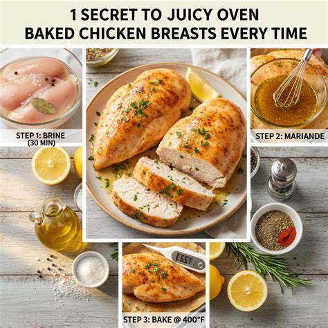 1 Secret To Juicy Oven Baked Chicken Breasts Every Time - Evil Chef Mom