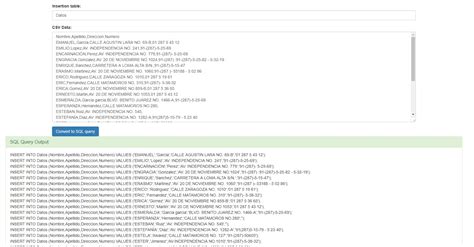 Insertar Tabla CSV En SQL 的图像结果