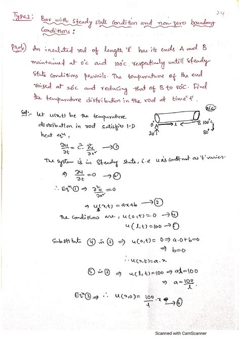 One dimensional Heat equation 2 - Applicable Mathematics - Studocu