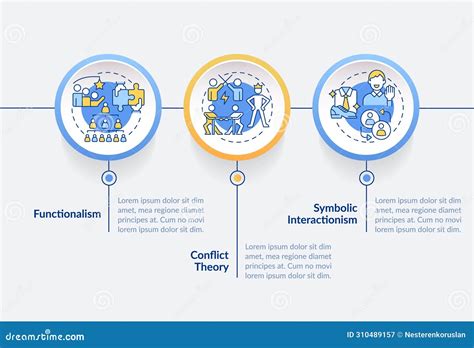 Theories of Social Stratification Blue Circle Infographic Template ...