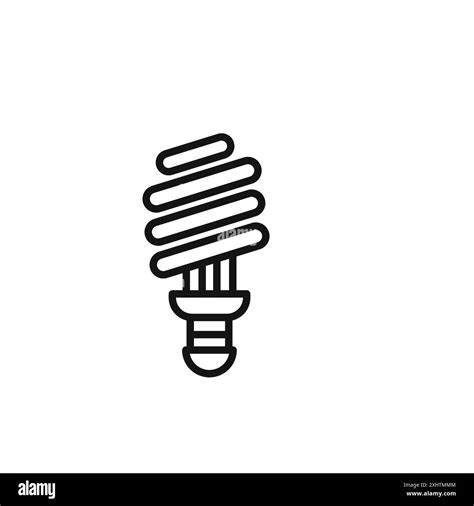 energy efficiency light bulb icon outline collection or set in black ...