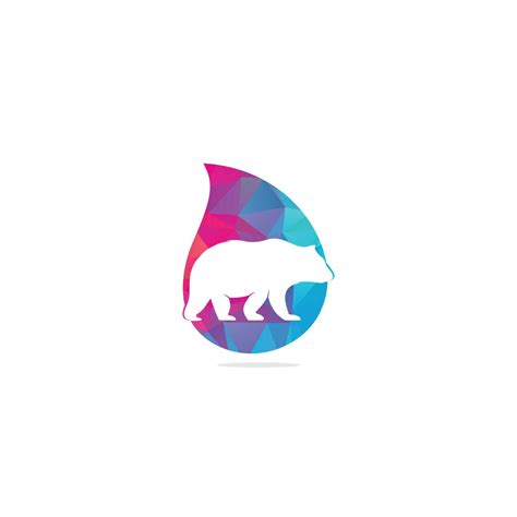 Bear drop shape concept Logo Icon Designs Vector. Bears Logo Concepts ...