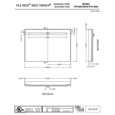 Tile Redi 42-in W x 60-in L Made For Tile Rectangle Shower Pan Base ...