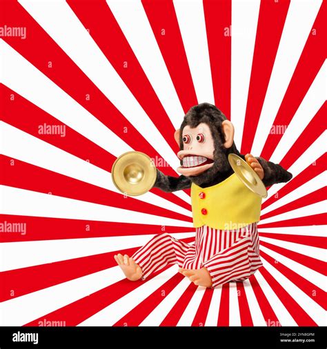 Toy monkey clapping cymbals Stock Photo - Alamy