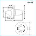 Plantex Pure Brass 40mm Metropole Flush Valve/Toilet Flush/Push Button ...