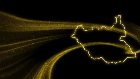 Mapa Sudanu Południowego, mapa złota Brokat na ciemnym tle | Darmowe ...