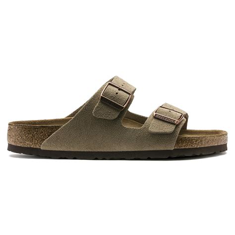 BIRKENSTOCK Arizona Soft Footbed Suede Leather Sandal - Taupe