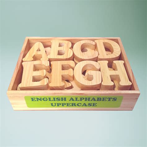 Alphabets & Numbers in wooden box