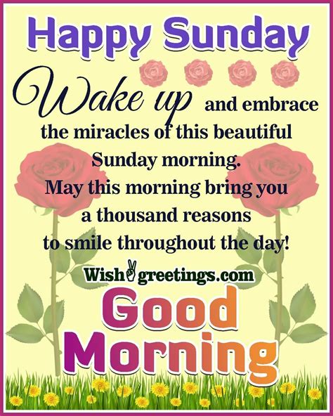 Happy Sunday Morning Greetings - Wish Greetings