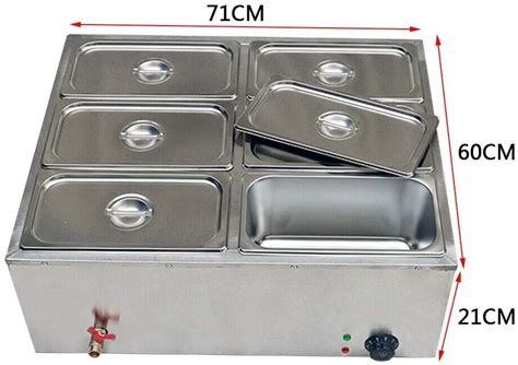 Buy TFCFL Food Warmer Heat Preservation Soup Pool Portable Steam Table ...