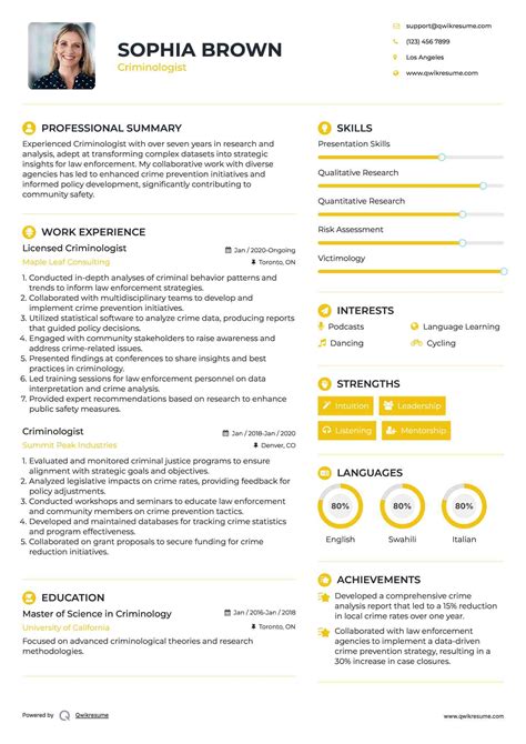 10+ Criminologist Resume Samples & Templates for 2025