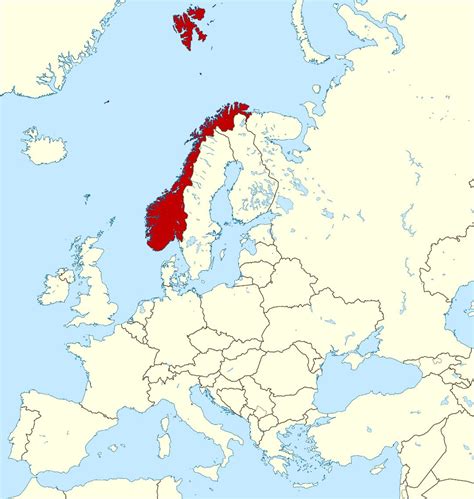 Map Of Europe Norway