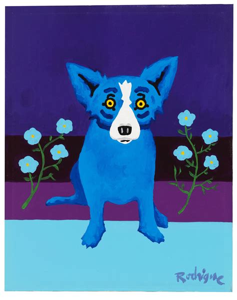 GEORGE RODRIGUE (1944-2013), Blue Flowers for a Blue Dog | Christie’s