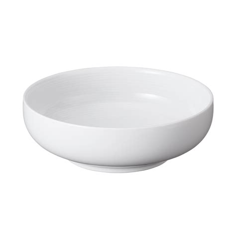 WHITE PORCELAIN SHALLOW BOWL LARGE