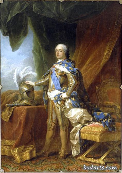 法国国王路易十五画像（第二版） - 凡·卢 - 画园网