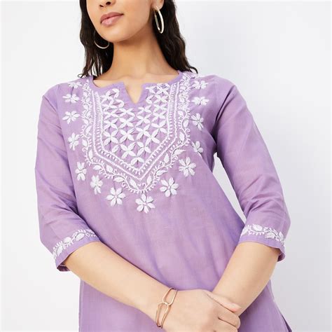 Buy Women Chikankari Embroidered Straight Kurta Online at just Rs. 599. ...