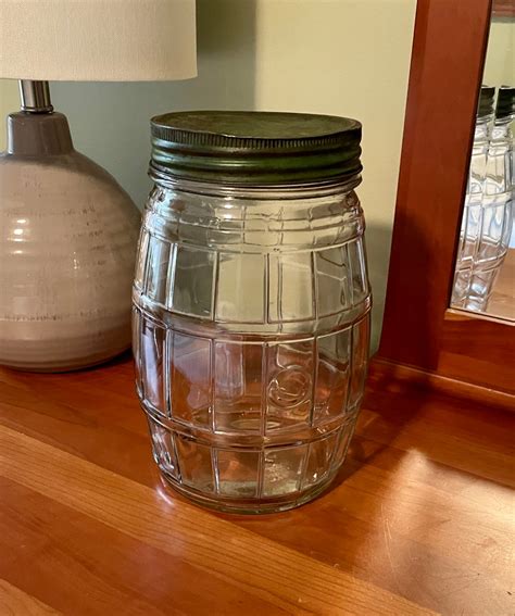 Pickle Jar, Glass Pickle Jar, Vintage Pickle Jar, Vintage Jar, Glass ...