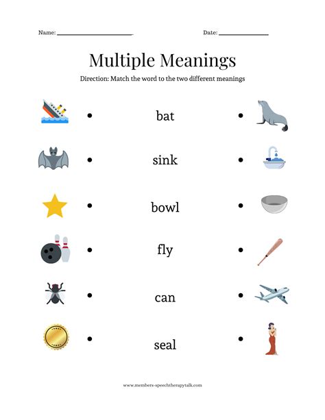 Teaching Multiple Meaning Words: 4 Materials That Work - Speech Therapy ...