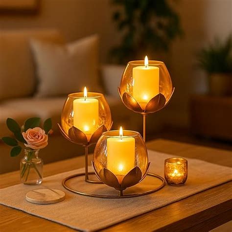 Buy KREATIVE ART’S® Lotus Candle Holder Stand | Decorative Items for ...