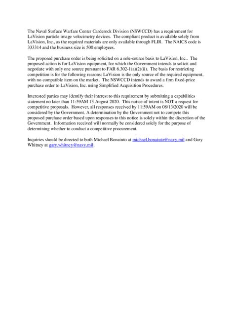 Fillable Online Carderock Division of the Naval Surface Warfare Center ...