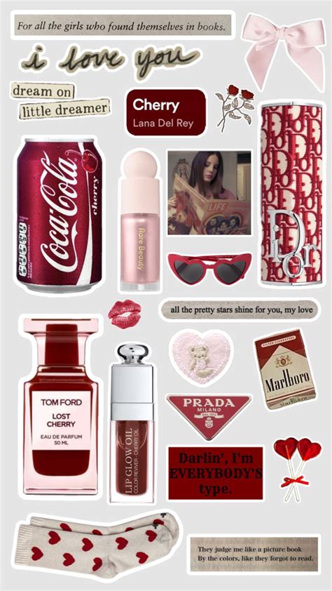 Wallpaper/ stickers/ inspiration, lana del rey, cherry coke, coquette, heart sunglasses #cherr ...