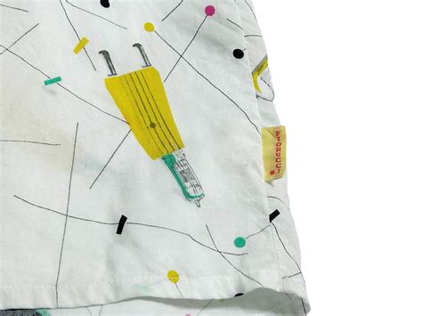 80s FIORUCCI フィオルッチ アトミック 電球柄 総柄レーヨンシャツ【L】 | BACK IN THE DAYZ.