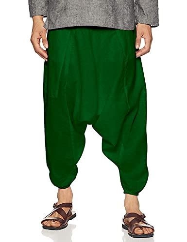 Buy TINSIE Men's & Women's Loose Fit Harem Pants (Bottle Green) at ...