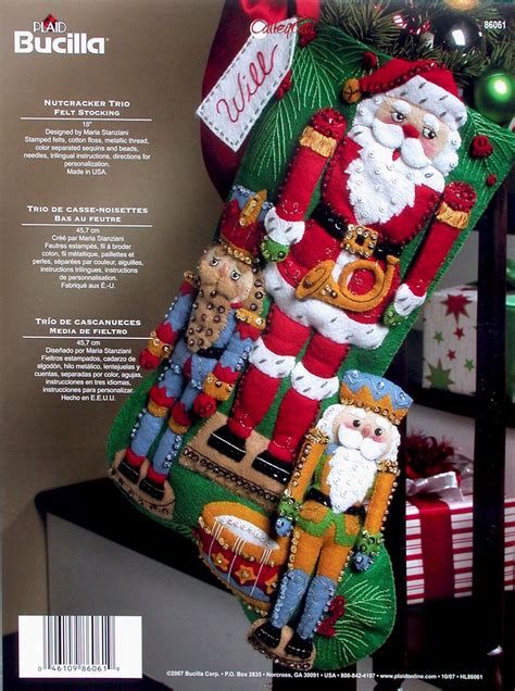 Nutcracker Trio "18 Bucilla Felt Christmas Stocking Kit #86061 - FTH ...