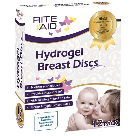 Rite Aid Hydrogel Breast Discs (x12) - Helps Heal Cracked Sore Nipples ...