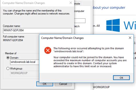 How to fix “Exceeded the Maximum Number of Computer Accounts Allowed to ...