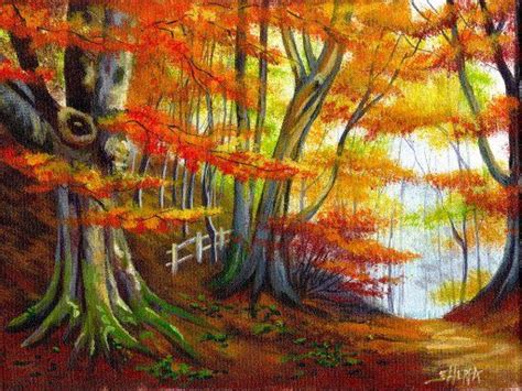 Image result for Tutorial Acrylic Fall Forest
