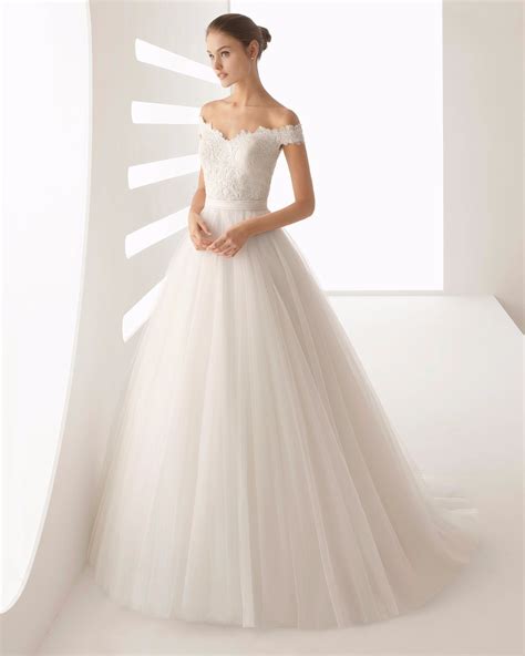 Newest Beaded Lace Top Tulle Skirt off Shoulder Bridal Dress Wedding Gown - Wedding Dress and ...