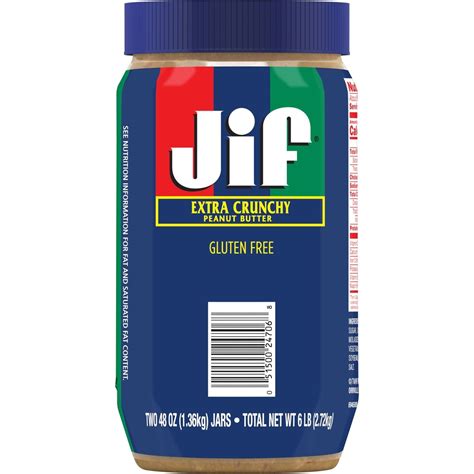 Jif Jif Extra Crunchy Peanut Butter, 48 oz, 2 ct - Span Elite
